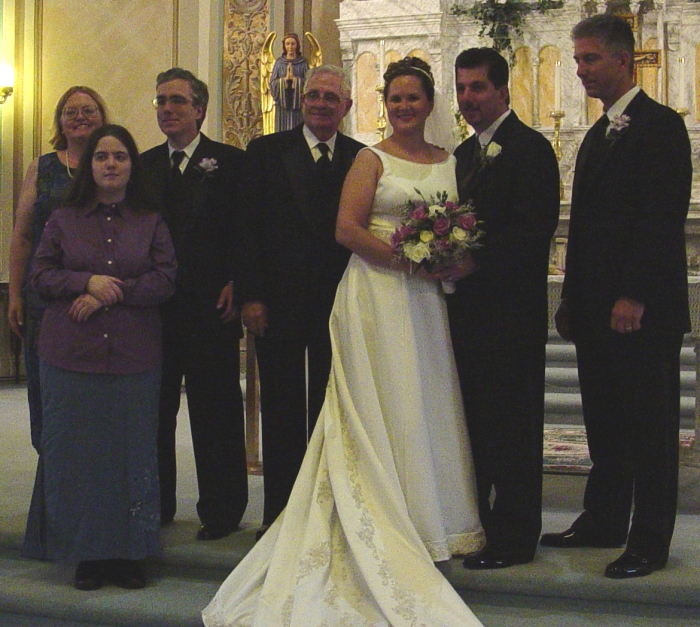 (from left) Laurie, Leslie, Jim, Bill, Heather, Bill and John Mann