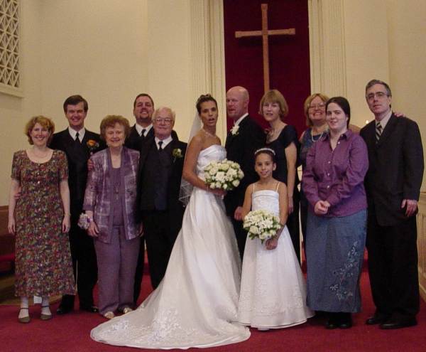 Trask Family at Terry and Jessica Trask's Wedding, October 18, 2003