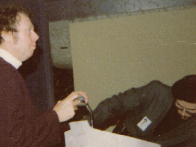 Gordy Dickson and Bob Asprin at Anonycon 1975
