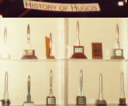 Assorted Hugos from the MagiCon Hugo Exhibit