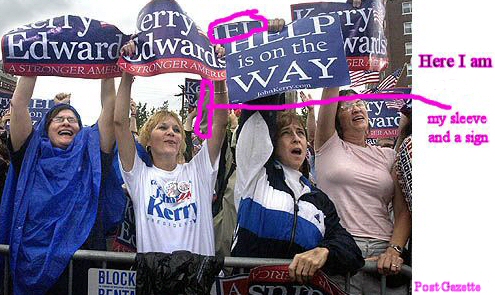 The Up-front Sign Team, as Snapped by the Post-Gazette