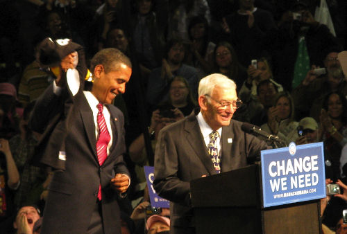 Barack Obama with Dan Rooney