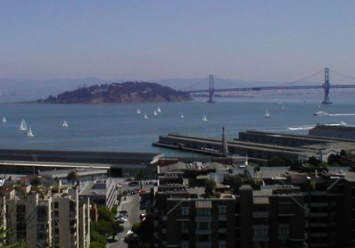 View of Bay Bridge from Telegraph Hill