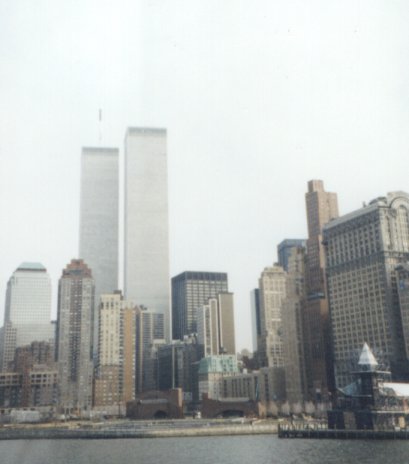 World Trade Center from the Hudson River (Close Shot, February 1999)